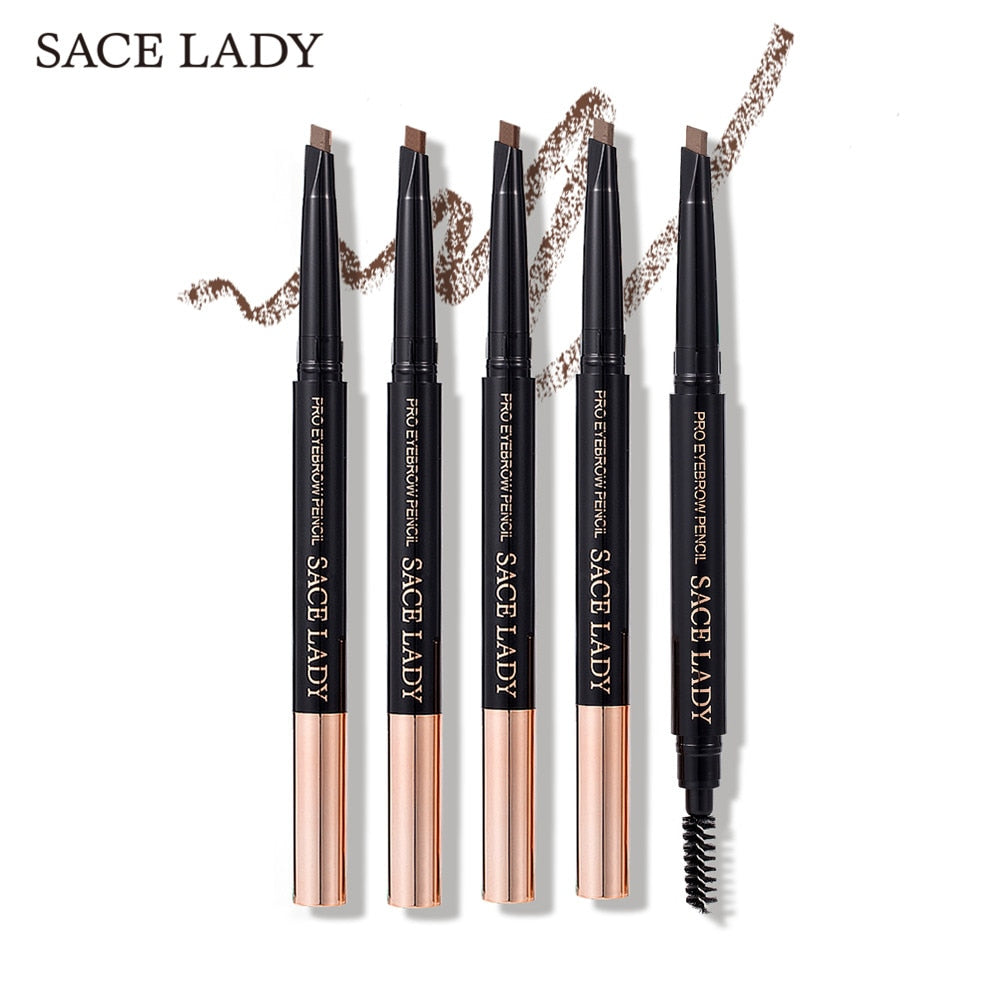 SACE LADY Eyebrow Pencil Professional Make Up Set Waterproof Cosmetics Makeup Kit Double Ended Eye Brow Tatoo Pen For Eyebrow
