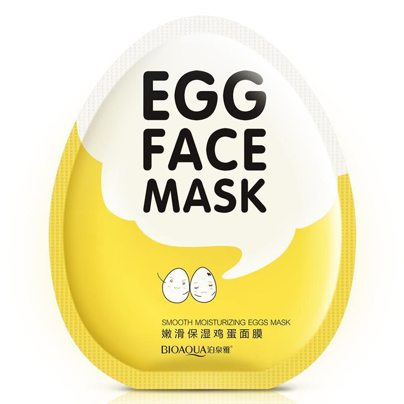 BIOAQUA Egg Facial Mask Smooth Moisturizing Face Mask Oil Control Shrink Pores Whitening Brighten Mask Skin Care