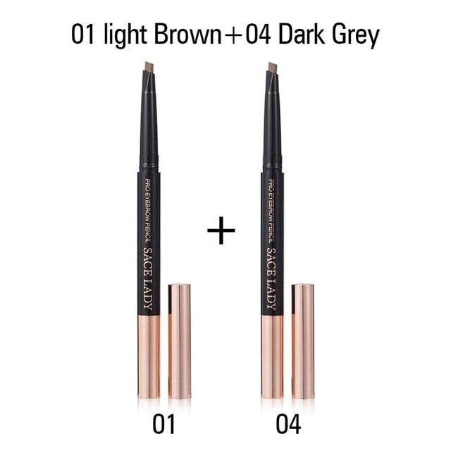 SACE LADY Eyebrow Pencil Professional Make Up Set Waterproof Cosmetics Makeup Kit Double Ended Eye Brow Tatoo Pen For Eyebrow