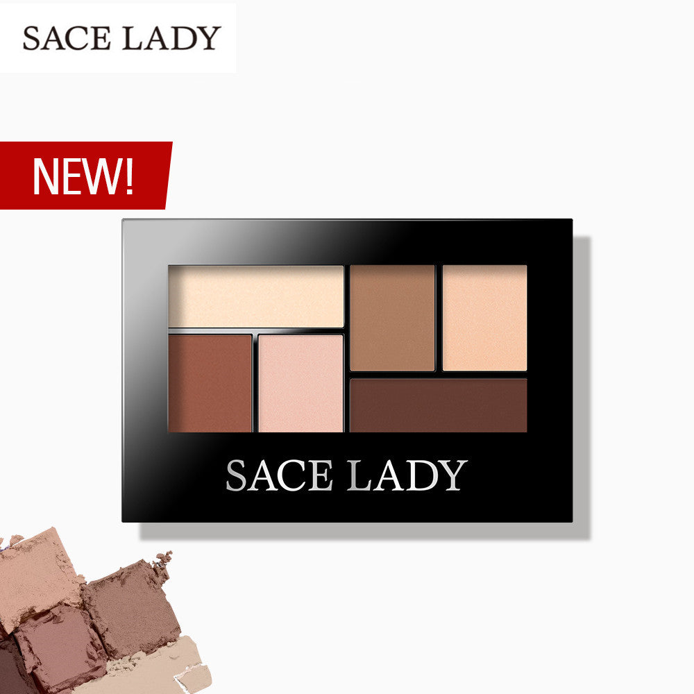 SACE LADY Glitter Eyeshadow Palette Waterproof Makeup Pigment Cosmetics 6 Colors Shimmer Eye Shadow Pallete Matte Naked Make Up