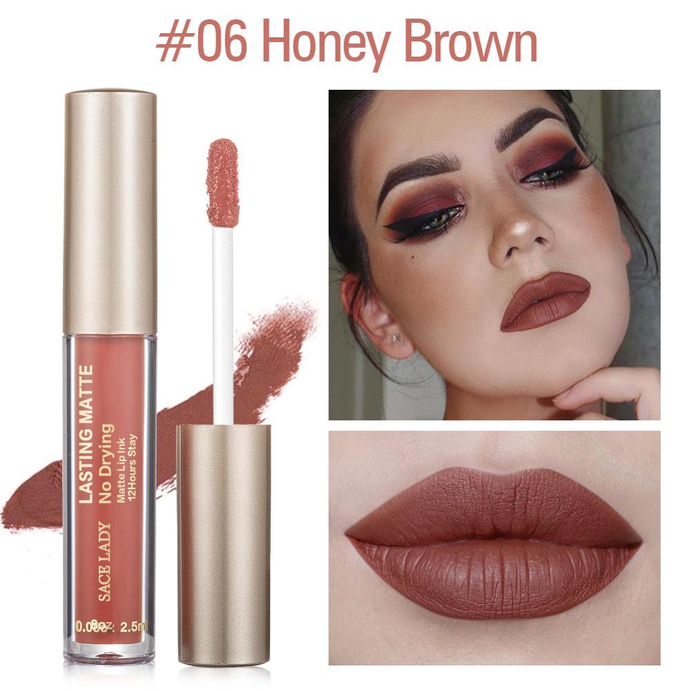 SACE LADY Matte Lipstick Makeup 23 Color Liquid Lipstick Red Nude Lip Tint Moisturizing Make Up Waterproof Long Lasting Cosmetic