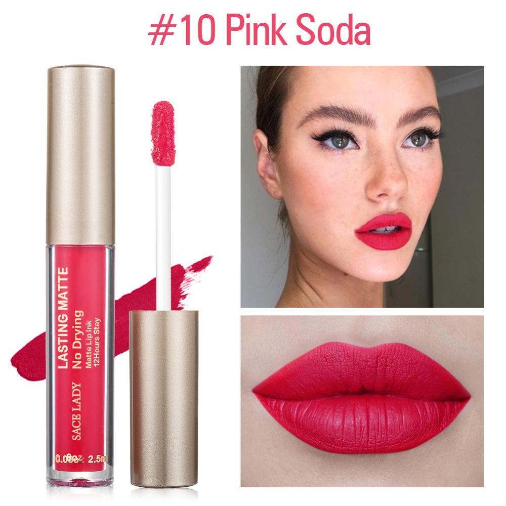 SACE LADY Matte Lipstick Makeup 23 Color Liquid Lipstick Red Nude Lip Tint Moisturizing Make Up Waterproof Long Lasting Cosmetic