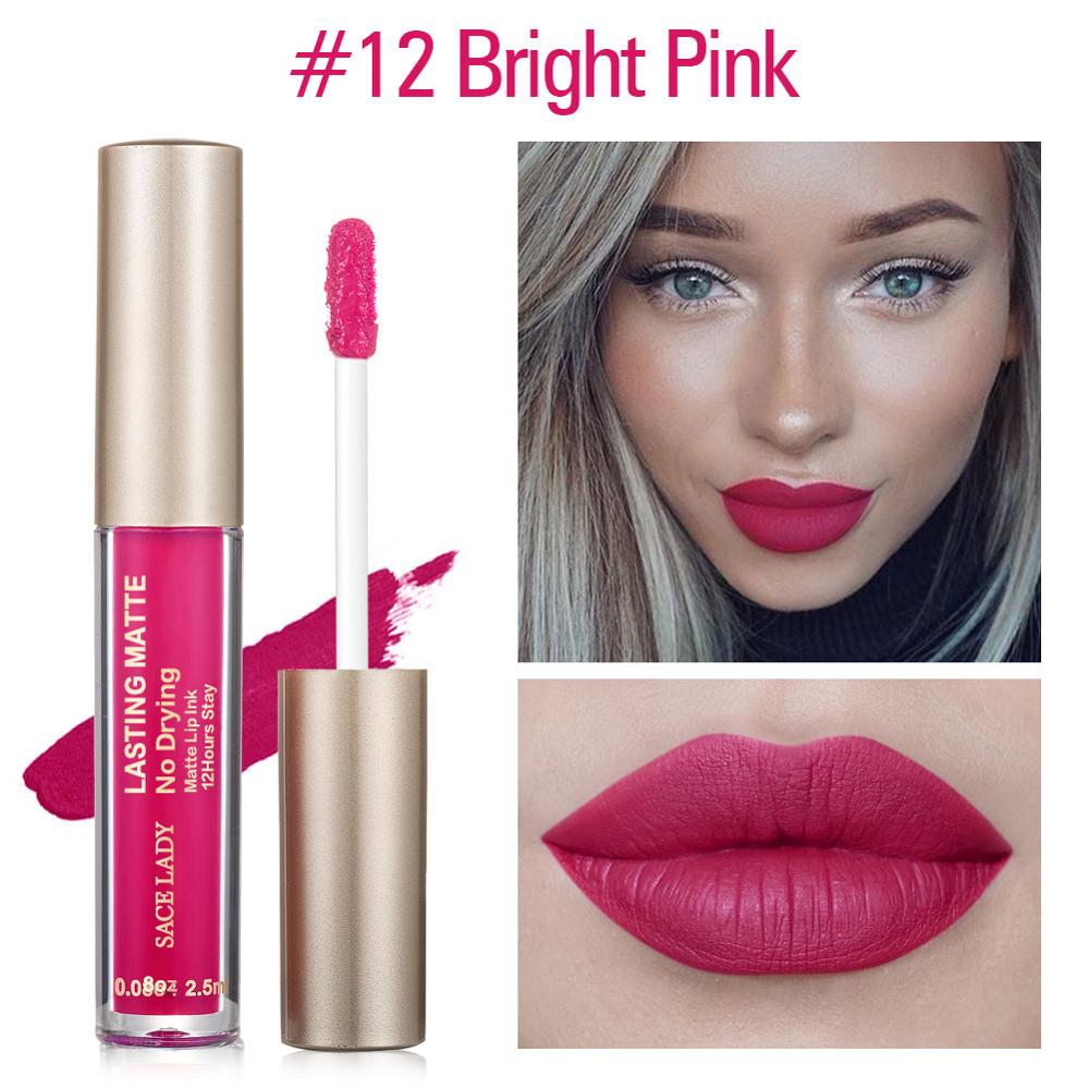 SACE LADY Matte Lipstick Makeup 23 Color Liquid Lipstick Red Nude Lip Tint Moisturizing Make Up Waterproof Long Lasting Cosmetic