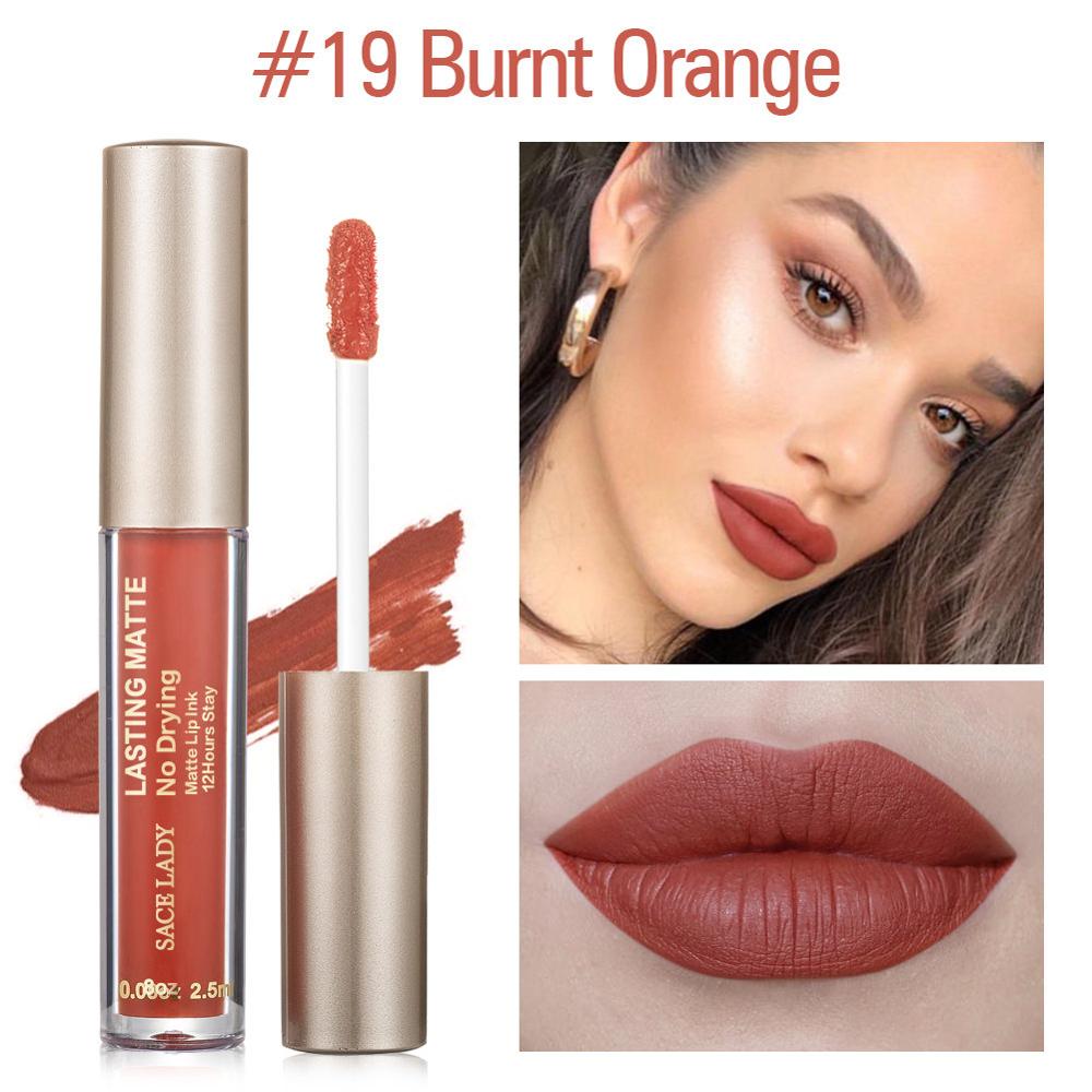 SACE LADY Matte Lipstick Makeup 23 Color Liquid Lipstick Red Nude Lip Tint Moisturizing Make Up Waterproof Long Lasting Cosmetic